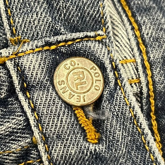 Vintage Polo Jeans Ralph Lauren Womens 10 Heritage Preppy Cropped Saturday Jeans - Picture 7 of 16